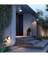 Applique murale extérieure 10W, CCT - 3 couleurs, lumière asymétrique, IP65, noir