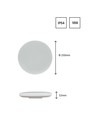 Plafonnier LED 18W - Ø25cm, Hauteur : 5,2cm, Bord blanc, avec anneau noir inclus