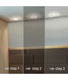 5,5W Fiale dimmable en 3 étapes - Rond, bord blanc