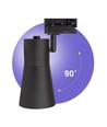 Spot sur rail triphasé MADARA SCANDI pour GU10 - Noir, aluminium, sans source lumineuse, 3F4W