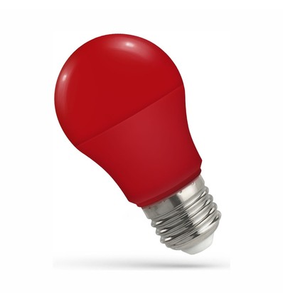 Ampoule LED rouge E27 4,9W - A50, dépolie