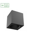 Spot en saillie carré Chloe 7W - CCT, noir, UGR19, 90x90mm, 230V, source lumineuse incl.