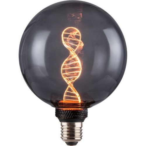 Globe LED Vintage DNA G125 E27 3,5W dimmable - 1800K, Verre fumé, 60lm