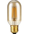 Ampoule LED tubulaire E27 4W dimmable - 10,6cm, 2300K, verre doré, filament