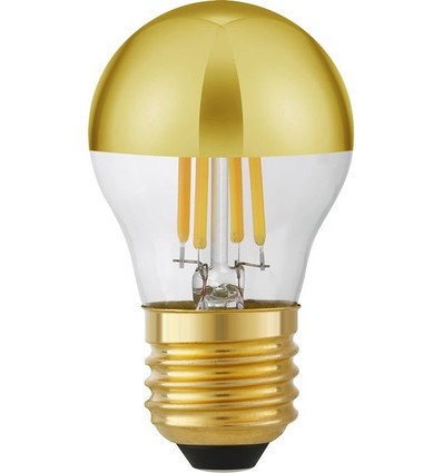 Ampoule LED E27 4W dimmable - Calotte dorée, G45, 2500K