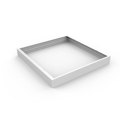 Cadre pour panneau LED 60x60 - hauteur 62mm, kit de montage rapide sans vis, bord blanc