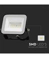 Projecteur LED Slimline 20W V-Tac - Puce Samsung, boîtier noir, IP65 extérieur