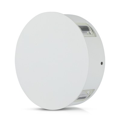 Applique murale LED V-Tac 4W - IP65, blanche, ronde, 4 faisceaux, 4000K, source incluse