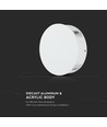 Applique murale LED V-Tac 4W - IP65, blanche, ronde, 4 faisceaux, 4000K, source incluse