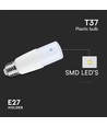 Ampoule LED E27 7,5W - T37, 6500K, blanc froid, plastique