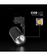 Spot sur rail triphasé V-Tac 20W - 3000K, Noir, puce CREE, garantie 6 ans