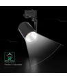 Projecteur sur rail triphasé V-Tac 35W - LED CREE, 6400K, noir, garantie 6 ans