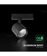 Projecteur sur rail triphasé V-Tac 30W - Puce CREE, noir, 4000K, garantie 6 ans