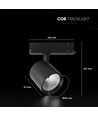 Projecteur sur rail triphasé V-Tac 30W - Puce CREE, noir, 6400K, garantie 6 ans