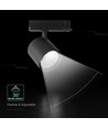 Projecteur sur rail triphasé V-Tac 36W - Puce CREE, 4000K, noir, garantie 6 ans