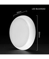 Plafonnier LED V-Tac 8W/16W/20W avec capteur et secours - 135lm/W, IP54, CCT 3-en-1, Hublot, Puce Cree