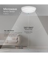 Plafonnier LED V-Tac 8W/16W/20W avec capteur et secours - 135lm/W, IP54, CCT 3-en-1, Hublot, Puce Cree
