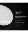 Plafonnier LED V-Tac 8W/16W/20W avec capteur et secours - 135lm/W, IP54, CCT 3-en-1, Hublot, Puce Cree