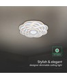 Plafonnier LED V-Tac 100W dimmable CCT - Blanc, télécommande incluse, changement de couleur 3-en-1
