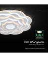 Plafonnier LED V-Tac 100W dimmable CCT - Blanc, télécommande incluse, changement de couleur 3-en-1