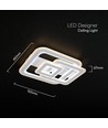 Plafonnier LED V-Tac 80W - CCT 3-en-1, dimmable, blanc, avec télécommande