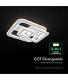Plafonnier LED V-Tac 80W - CCT 3-en-1, dimmable, blanc, avec télécommande