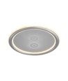 Plafonnier LED V-Tac 50W dimmable - CCT 3-en-1, Gris, avec télécommande