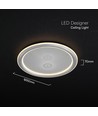 Plafonnier LED V-Tac 50W dimmable - CCT 3-en-1, Gris, avec télécommande