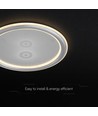 Plafonnier LED V-Tac 50W dimmable - CCT 3-en-1, Gris, avec télécommande