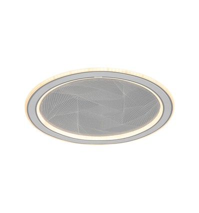 Plafonnier LED 50W - CCT, dimmable, gris, avec télécommande
