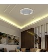 Plafonnier LED 50W - CCT, dimmable, gris, avec télécommande