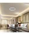 Plafonnier LED 50W - CCT, dimmable, gris, avec télécommande