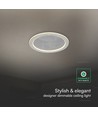 Plafonnier LED 50W - CCT, dimmable, gris, avec télécommande