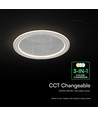 Plafonnier LED 50W - CCT, dimmable, gris, avec télécommande
