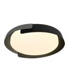 Plafonnier LED 48W avec télécommande - CCT 3-en-1, dimmable, Ø50cm, design noir/gris