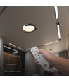 Plafonnier LED 48W avec télécommande - CCT 3-en-1, dimmable, Ø50cm, design noir/gris