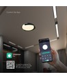 Plafonnier LED 48W avec télécommande - CCT 3-en-1, dimmable, Ø50cm, design noir/gris