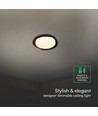 Plafonnier LED décoratif 48W avec télécommande - Ø50cm, dimmable, CCT 3-en-1, noir et aspect bois