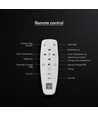 Plafonnier LED décoratif 48W avec télécommande - Ø50cm, dimmable, CCT 3-en-1, noir et aspect bois