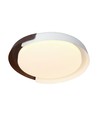 Plafonnier LED 48W avec télécommande - Ø50cm, CCT 3-en-1, dimmable, blanc et aspect bois