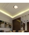 Plafonnier LED 48W avec télécommande - Ø50cm, CCT 3-en-1, dimmable, blanc et aspect bois
