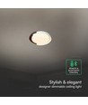 Plafonnier LED 48W avec télécommande - Ø50cm, CCT 3-en-1, dimmable, blanc et aspect bois