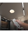 Plafonnier LED 48W avec télécommande - Ø50cm, CCT 3-en-1, dimmable, blanc et aspect bois