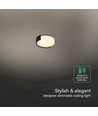 Plafonnier LED décoratif 45cm 48W - CCT 3-en-1, dimmable, noir, avec télécommande