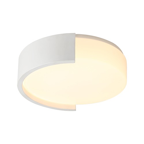 Plafonnier LED design 48W - Ø45cm, CCT 3-en-1, dimmable, blanc, avec télécommande
