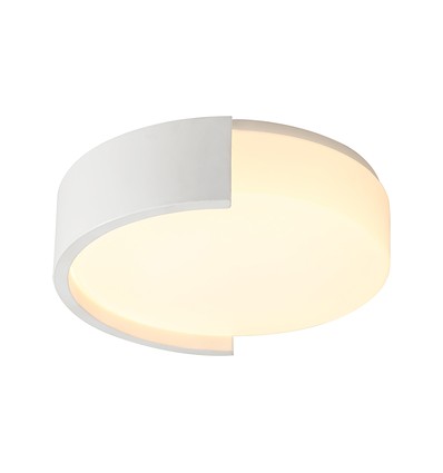 Plafonnier LED design 48W - Ø45cm, CCT 3-en-1, dimmable, blanc, avec télécommande