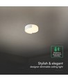 Plafonnier LED design 48W - Ø45cm, CCT 3-en-1, dimmable, blanc, avec télécommande