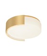 Plafonnier LED design 48W - Ø45cm, CCT 3-en-1, dimmable, or, avec télécommande
