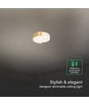 Plafonnier LED design 48W - Ø45cm, CCT 3-en-1, dimmable, or, avec télécommande