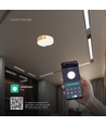 Plafonnier LED design 48W - Ø45cm, CCT 3-en-1, dimmable, or, avec télécommande